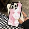 Anti-Scratch Pink Anime Girl Silicone Case For Iphone 14 17 13 11 16 Plus 12 15 Pro Max Durable Protective Cover