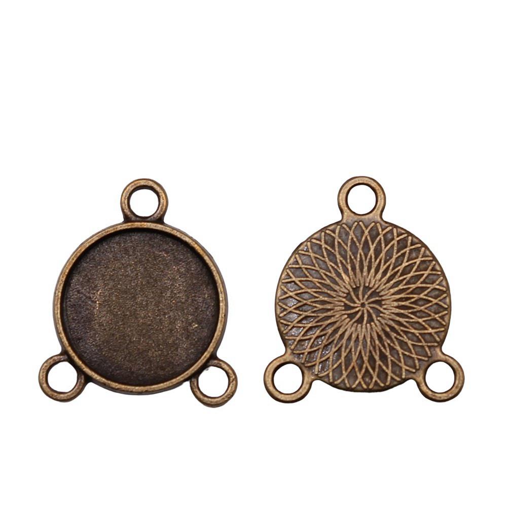 Multi Size Blank Bases Tray Three Loop Bezel Charm Base Connectors For Earrings Making