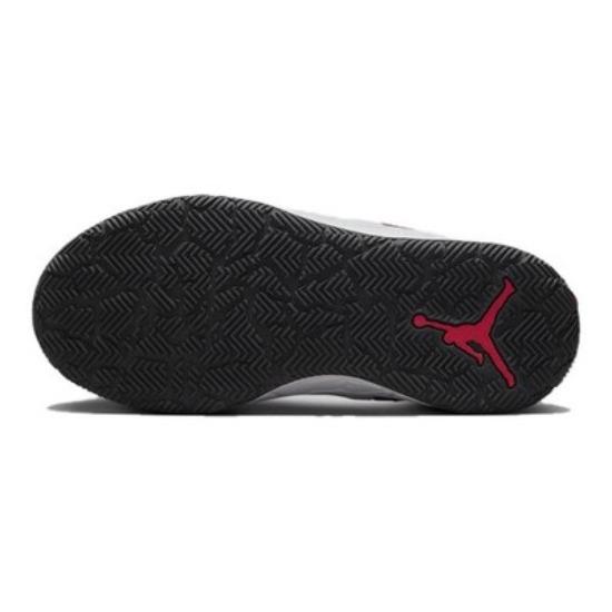 Jordan Rebound Low Top Children's Basketball Shoes Black Gray White Gray
