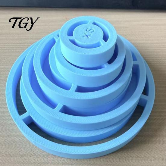 Guida per Rifinire l'Argilla 5 Pezzi Strumento per Anello del Piede della Ceramica, Stampo Riutilizzabile in ABS per Fai-da-te, Strumento di Centratura Allineamento Base Ceramica Fatta a Mano per Ciotole Costanti E