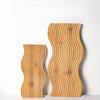 Creative Wavy Bamboo Tea Tray Irregular Ins Style Decoration Aromatherapy Serving Plate for Bread Fruit Dessert
