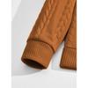 Men S Long Sleeve Casual Stand Collar Button Detail Jacquard Sweatshirt