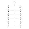 6-Tier Skirt Hangers with Clips Pant Space Saving Multiple In One Clothes with Clip Multiple Pants Hanger for Closet