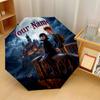 Custom Text Automatic 8 Bone Umbrella, Portable Sun Rain Protection UmbrellaHotel Transylvania