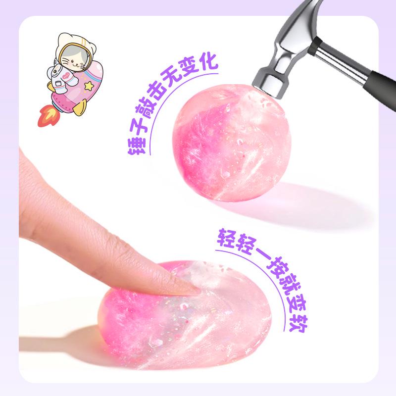 Non-Toxic Liquid Glass Slime: Bouncing Non-Newtonian Fluid Toy for Kids - Colored Clay