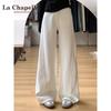 Womens White High-Waisted Wide Leg Jeans Loose Fit Straight Cut Denim Pants Casual Office Wear 2025