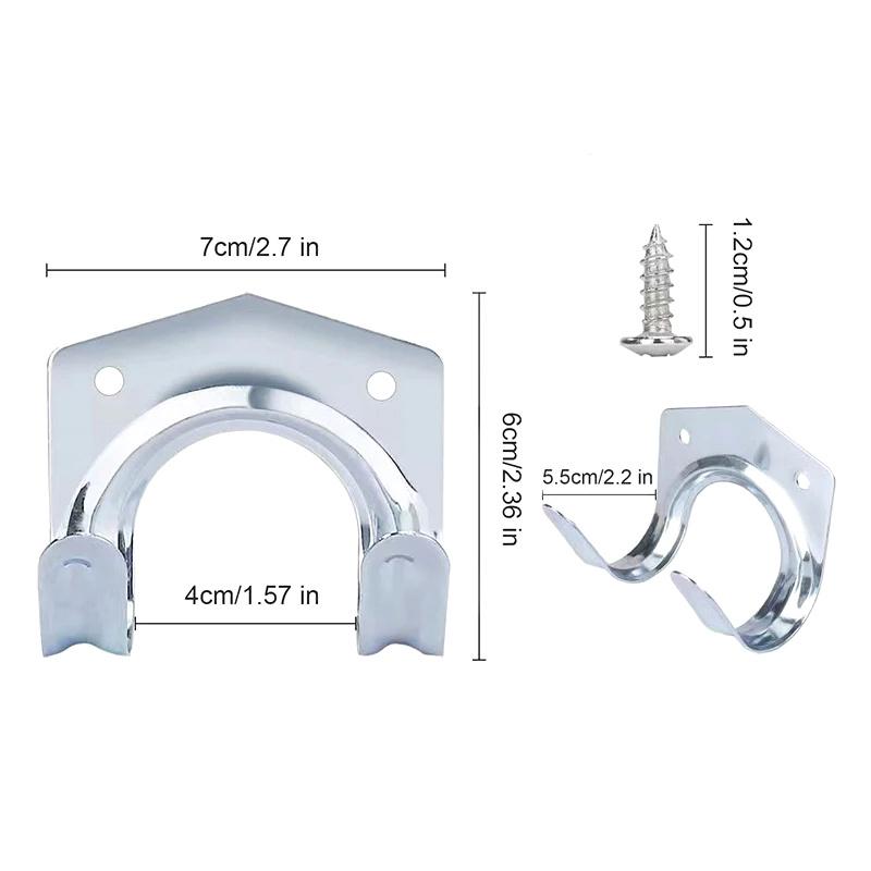 5Pcs Wall Hooks Metal Hanger With Screws Hang On The Wall Storage Organizers Tool Garden Bracket Rack Holder Home And Kitchen