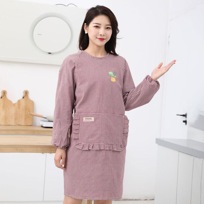 Extended Cotton Coveralls for Adults, Long-Sleeved, Stain-Resistant Apron for Work, Home, Kitchen, and Commuting