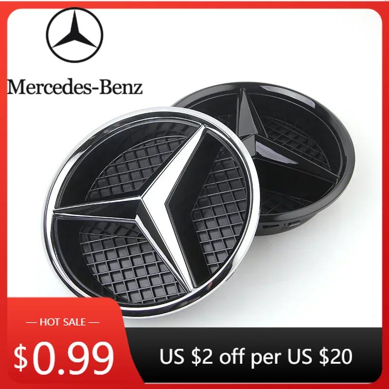 Hot Car Sticker 3D Car Grill Emblem Star Badge Front Grill Logo For Mercedes Benz W204 W205 W213 X253 A B C E S CLA GLB GLC GLE