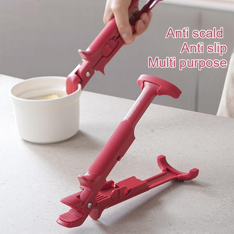 2 in 1 Anti Scald Bowl Holder Clip Silicone Clamp Anti-hot Clip Lifter Kitchen Oven Dish Lifter Clips Accessories Tools