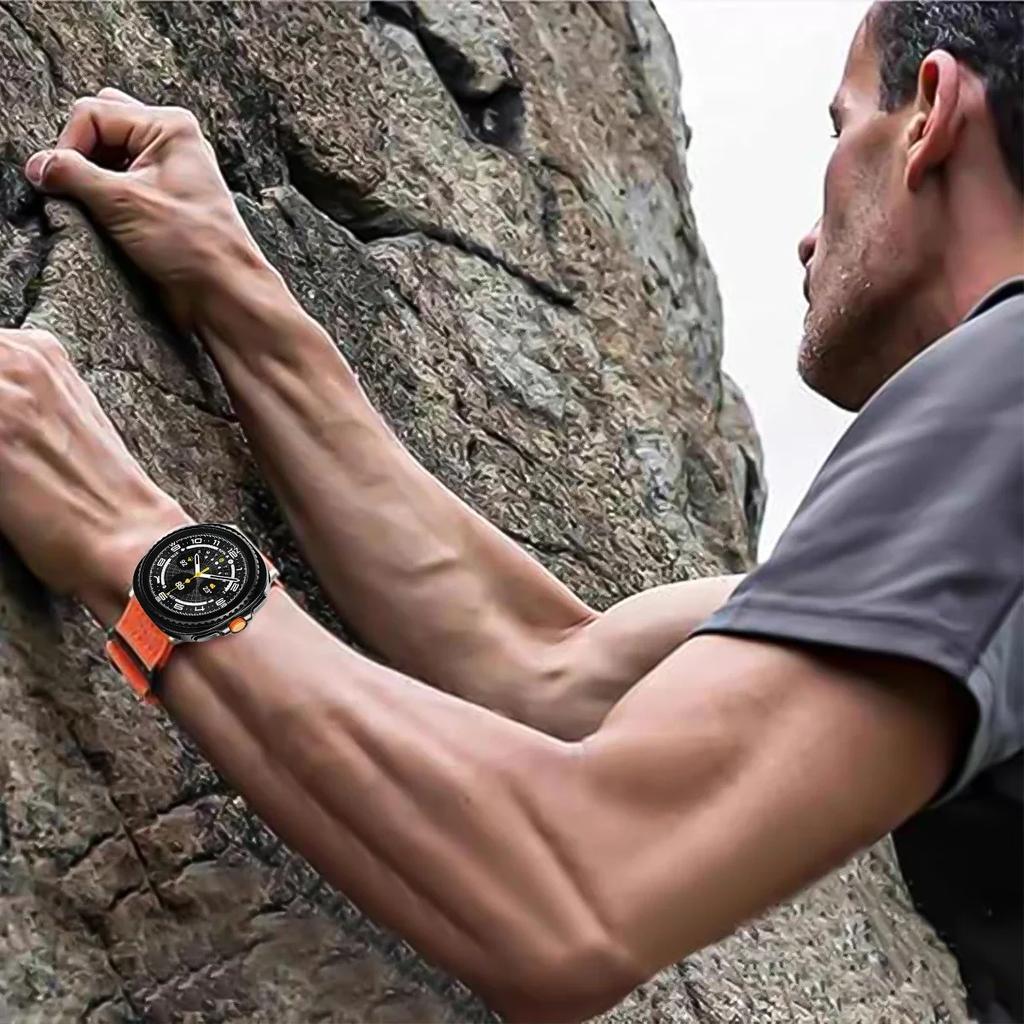 Nylonový smyčkový řemínek pro Samsung Galaxy Watch 8 40mm 44mm 8Classic 46mm Sportovní náramek pro Galaxy Watch Ultra 2025 47mm Náramek