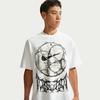 T Shirts Men's White Crew Neck Thickened
