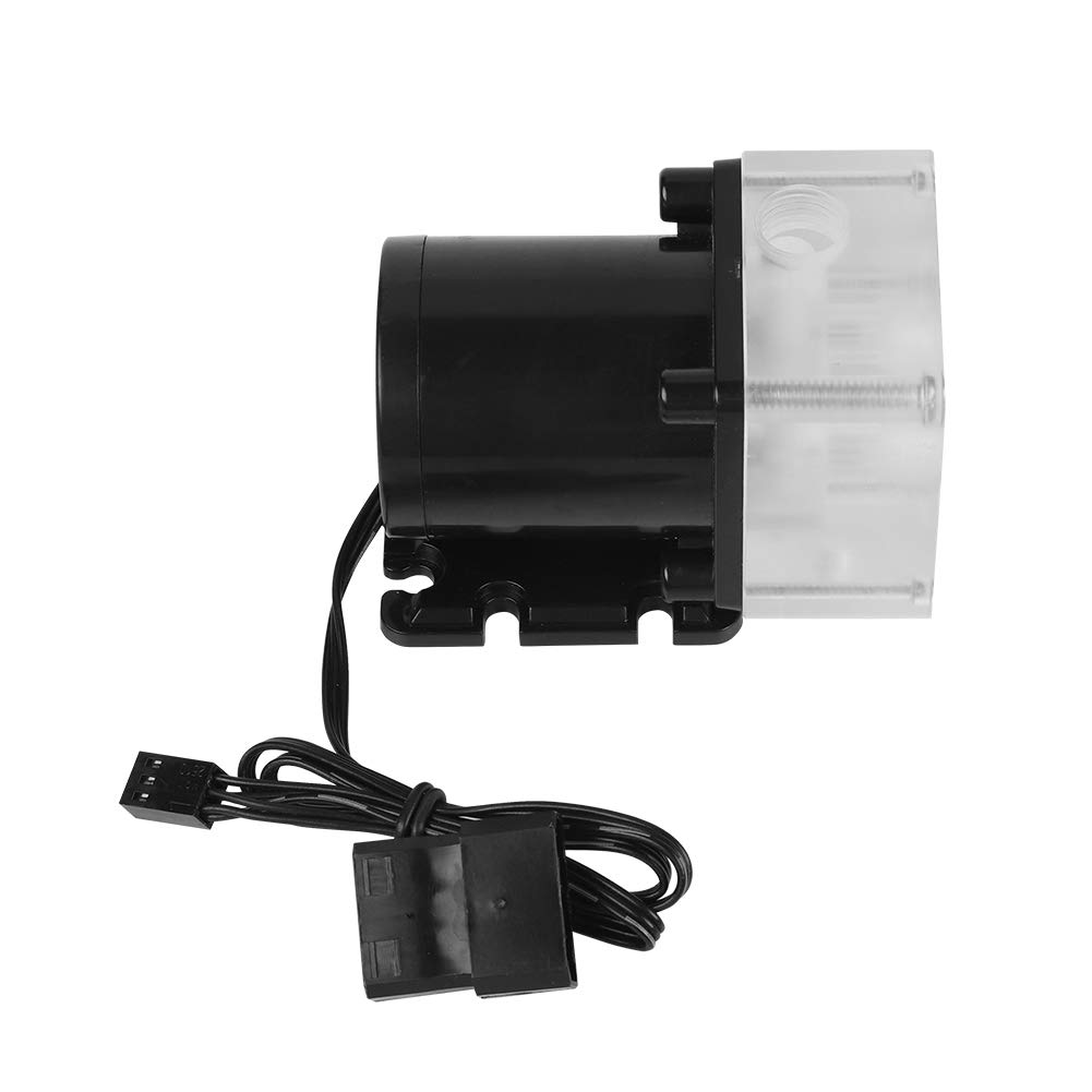

CPU Water Cooling Pump Water Tank Noiseless 12V DC Computer Water Cooling System Pump Thread Acrylic Plastic for PC 500L/H G1/4 +