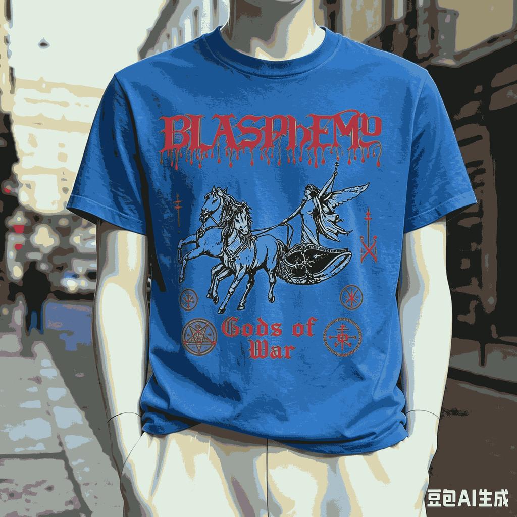 Blasphemy Band For Fan Gift Tshirt Unisex Unisex Harajuku Oversized Unisex Short Sleeve Streetwear High Quality Couples Comfortable