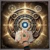 Fleece Tarots Cloth 50x50cm/60x60cm/75x75cm Soft Divination Mat with Mystical Pattern Suitable for Psychic Reading