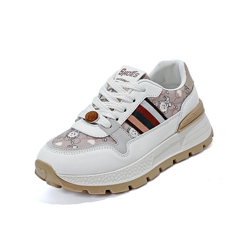 Spring new student versatile Forrest Gump shoes female cartoon ugly cute college wind board shoes platform heightening casual shoes