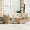 VidaXL Garden Lounge Set with Cushions 7 Pcs, Patio Sofas, Patio Furniture Set, Outdoor Furniture, Beige 3224462