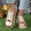 2025 solid color lace-up large size single shoes 2025 autumn new hemp rope light bottom supply women's fashion single shoes