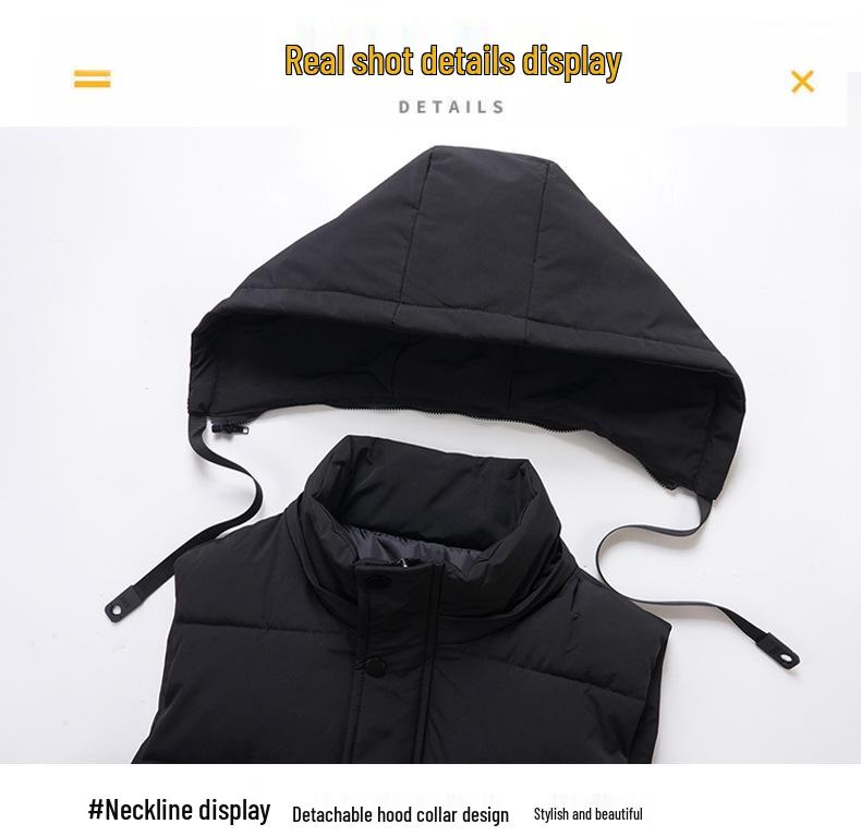 Autumn/Winter Men's Stylish Loose Cotton Vest - Trendy, Warm, Thickened Jacket