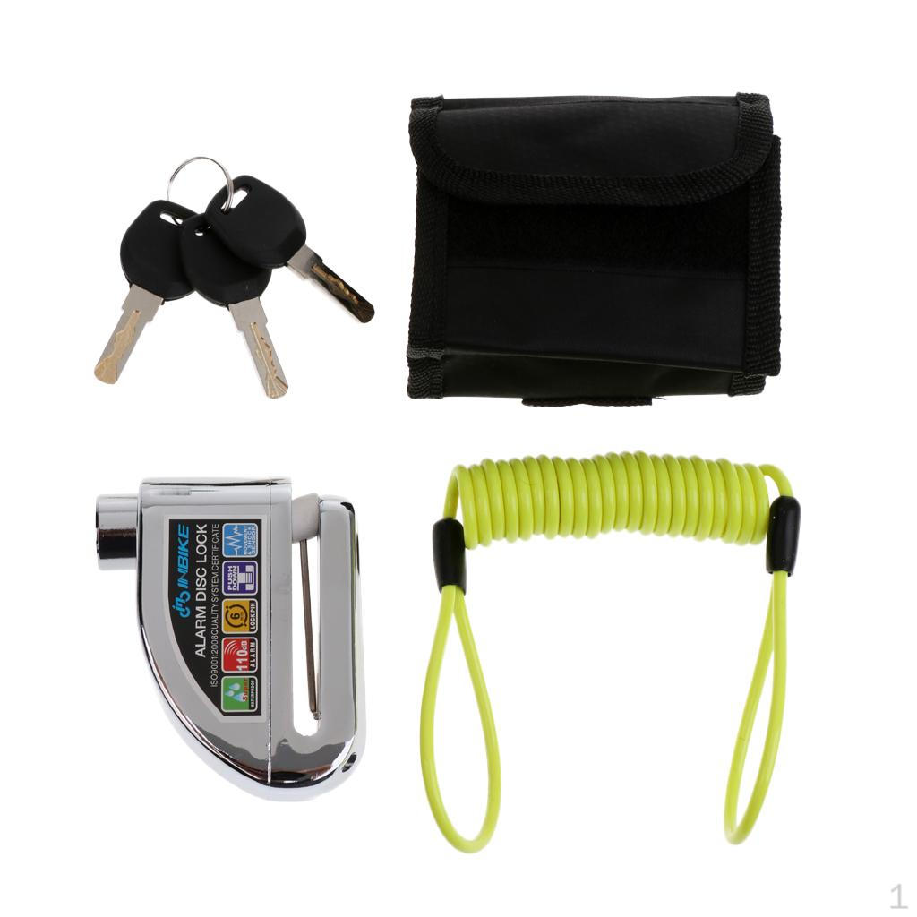 Security Anti-theft Motorcycle Bicycle Scooter Wheel Disc Brake Alarm Lock