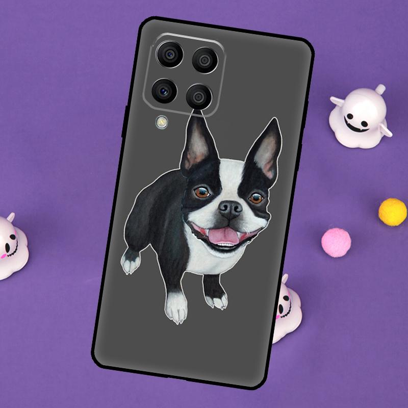 Boston Terrier Hunde Hülle für Samsung Galaxy M54 M14 M34 M33 M13 M23 M53 M15 M55 M31 M51 M20 M30s M32 M52 Case