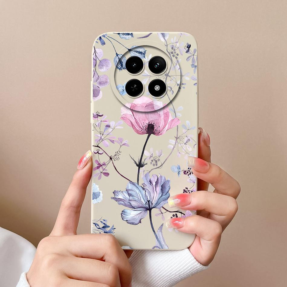 For OPPO Realme 12X 5G Phone Cases Cartoon Liquid Silicone Full Coverage Anti Drop Shell For Realme12 X Back Covers Bumper Funda