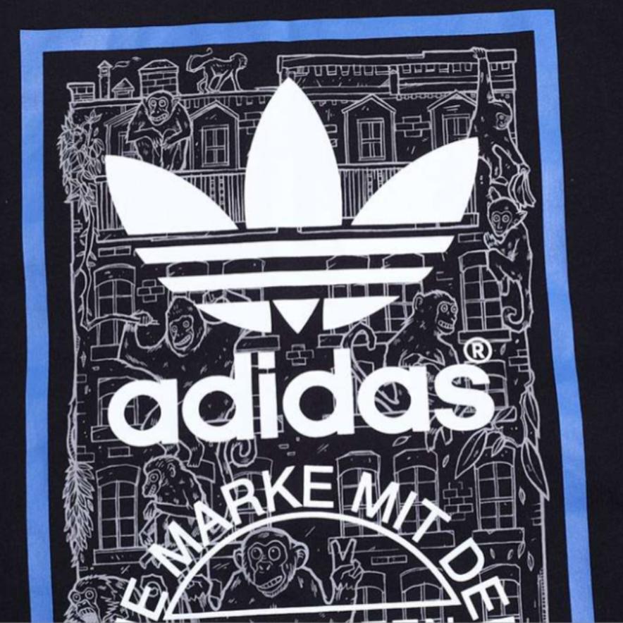 Adidas Originals Lifestyle Casual Series Letter Print Comfortable Soft Round Neck Short Sleeve T-Shirt Men T-Shirts Black BP8986