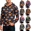 Men's Loose Fit Hoodie with Pocket Drawstring Printed Design for Casual Everyday Wear