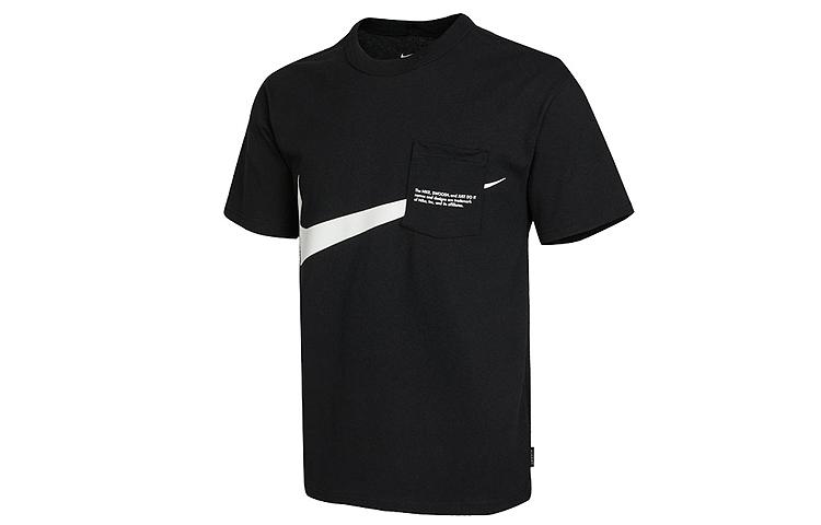 

Nike T Shirts Men s Black Crew Neck Moderate Straight Fit DJ6297-010 S