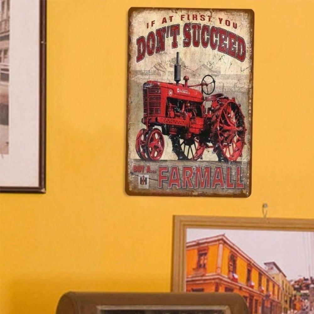 Vintage Metal Wall Sign Retro Garage Decor Waterproof