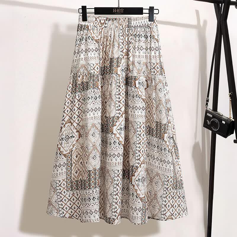Women's Long-Sleeve Knit Top and Skirt Set