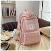 School bag new high value fresh sweet candy color backpack junior high school students lightweight travel backpack