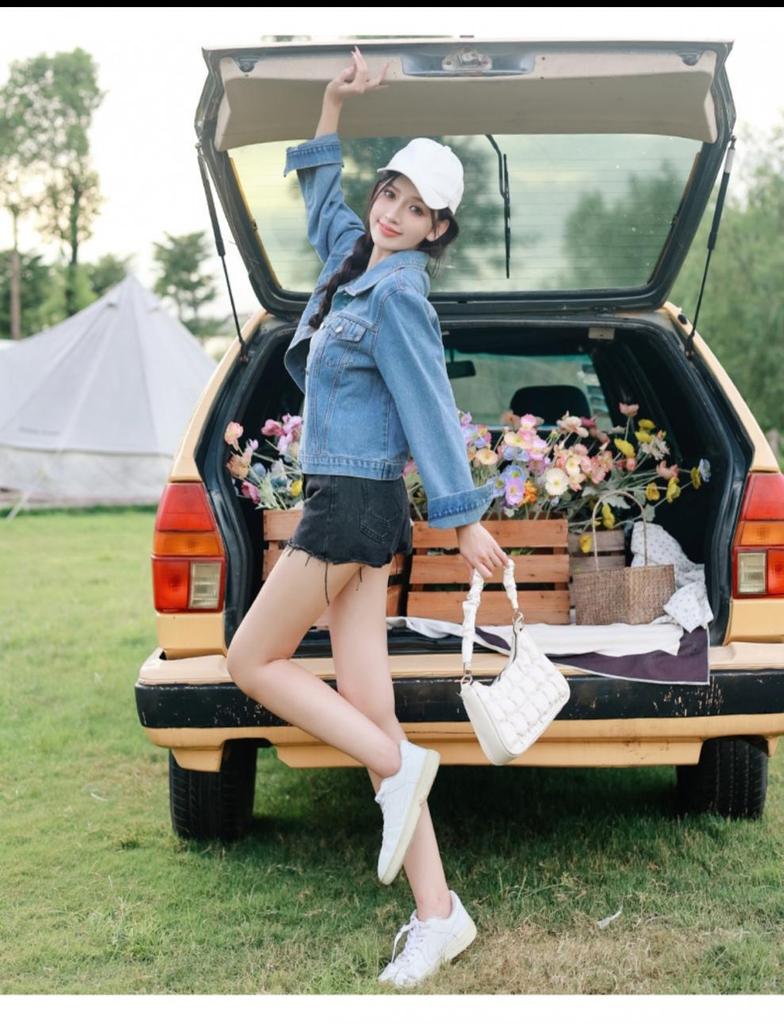 Korean Style Slimming H-Line Denim Jacket - Early Autumn Fashion Trend