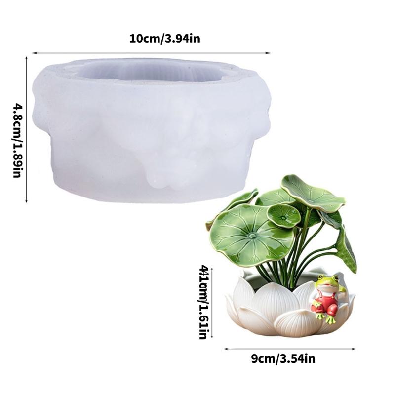 Creative Flower Silicone Mold for Handmade Flower Pot Jewelry Holder and Candle Stand Planter Mould