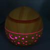 130ml Portable Humidifier Wooden Grain Air Diffuser Mist Hollow Air Atomizer With LED Light