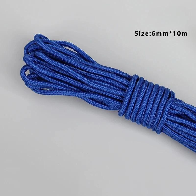 

4/6/8mm Thicken Nylon Rope Anti-slip Wear-Resistant Strong Binding Rope DIY Outdoor Clothesline Quilt Rope Handicrafts 10m