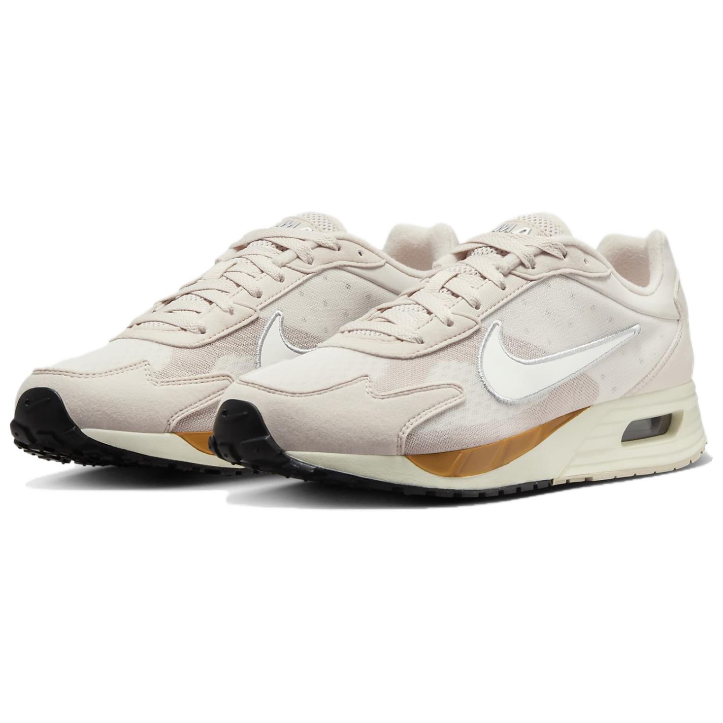 Женские кроссовки Nike Air Max Solo Light Orewood Brown Monarch кремово-черные с парусом — фото 3