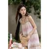 Gradient Pink Striped Camisole Maxi Dress