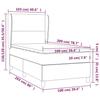 VidaXL Sommier à Lattes de Lit avec Matelas et LED, Lit Rembourré, Lit Simple, Lit Adulte de Chambre à Coucher Intérieur, 3138693