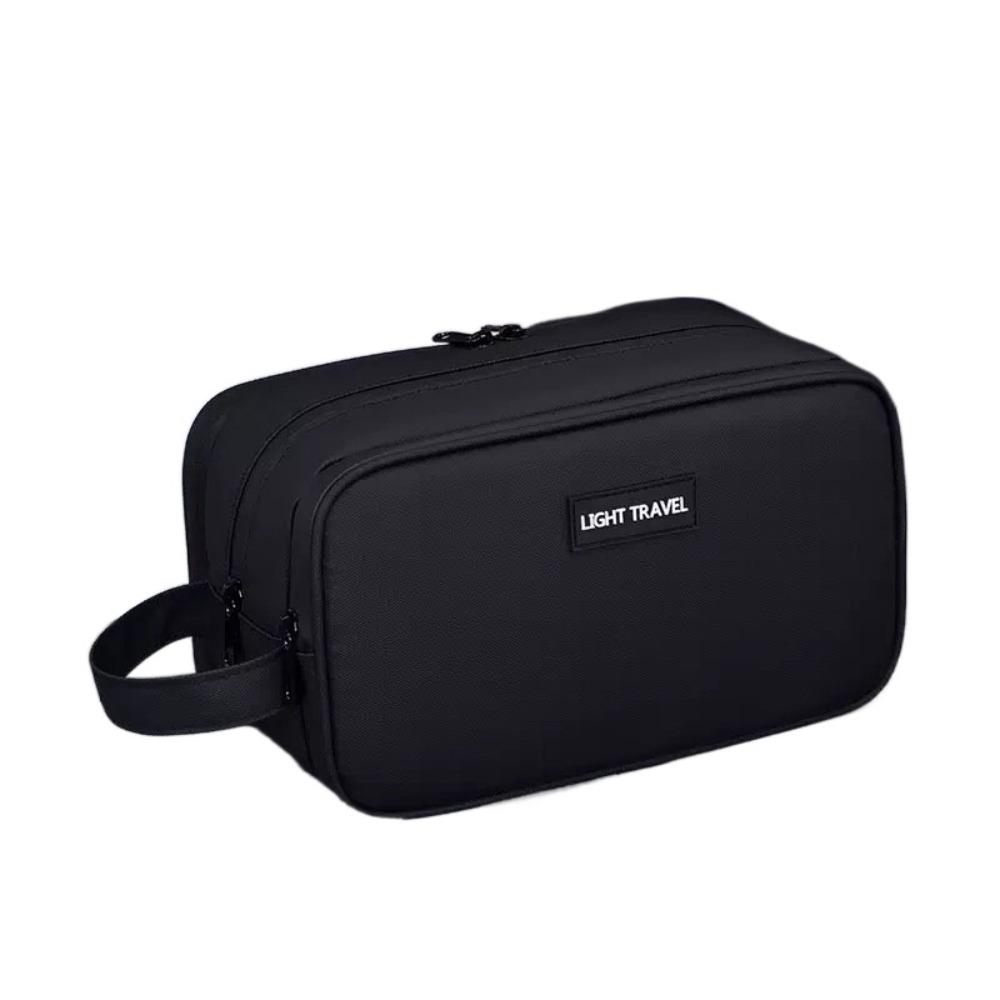 

Large Capacity Makeup Storage Bag Dry Wet Separation Wash Bag Simple Business Cosmetic Bag Outdoor чёрный
