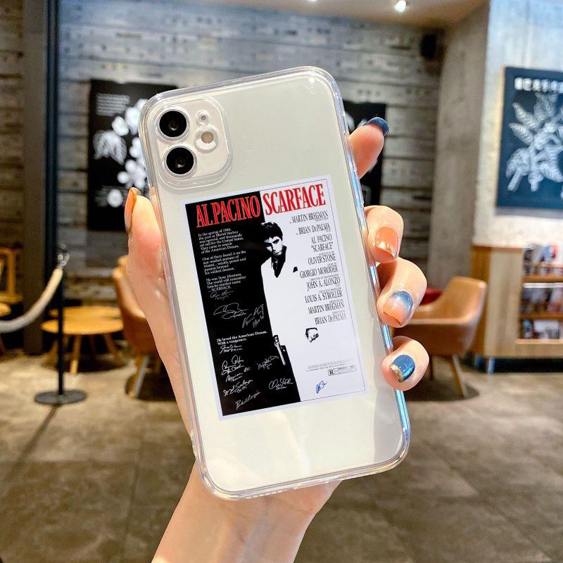 

Scarface 1983 Film Al Pacino Movie Phone Case for IPhone 14 11 12 13 Mini Pro XS MAX 8 7 6S Plus X SE 2020 XR Transaprent Fundas For iPhone 14Promax