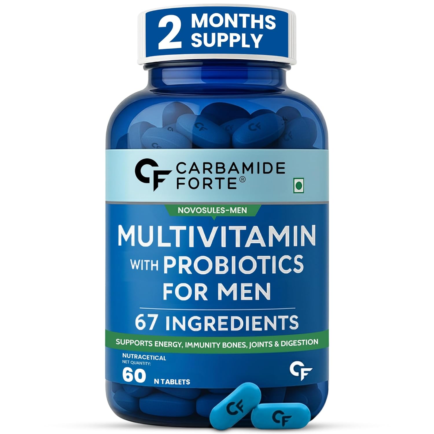 

Carbamide Forte Multivitamin 60 Tablets for Men Gym Energy & Immunity Support Daily Use