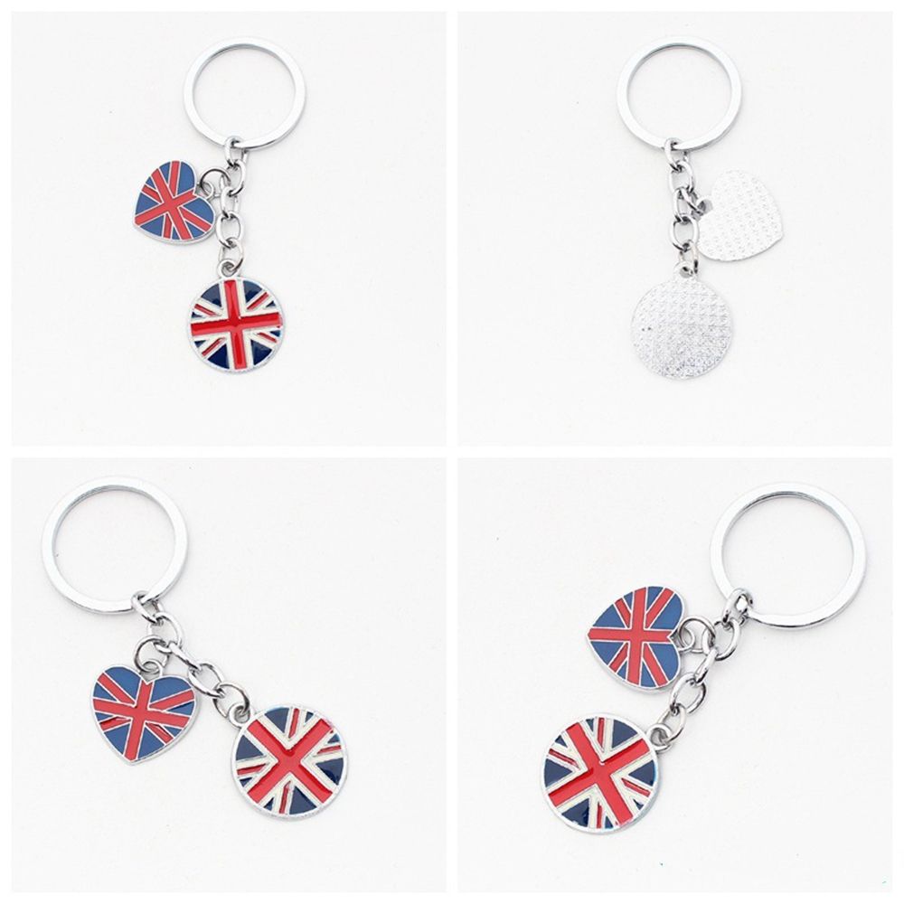 Taška Kabelka Přívěsek na klíče Vynikající kvalita Klíčenka Klíčenka s vlajkou Spojeného království Klíčenka Union Jack Klíčenka GB Britská vlajka Přívěsek ve tvaru srdce