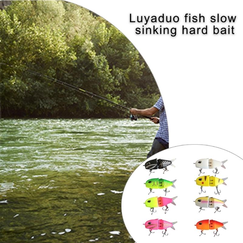 Multiple Section Artificial Fish Lures Fishhooks Jointed Swimbait Crankbait Fishing Realistic 3D Sinking Swimming Baits