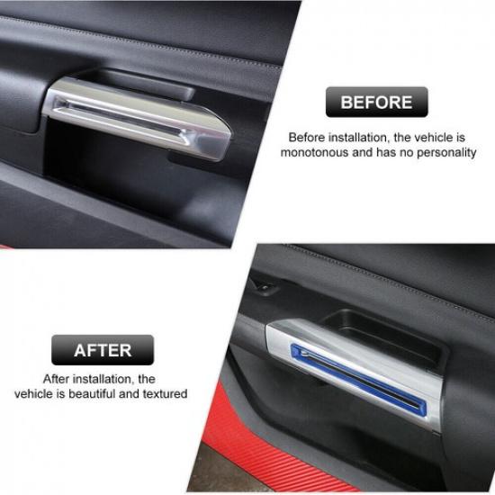 Car Interior Door Armrest Panel Strip Trim For Ford Mustang 2015-23 Bright Blue