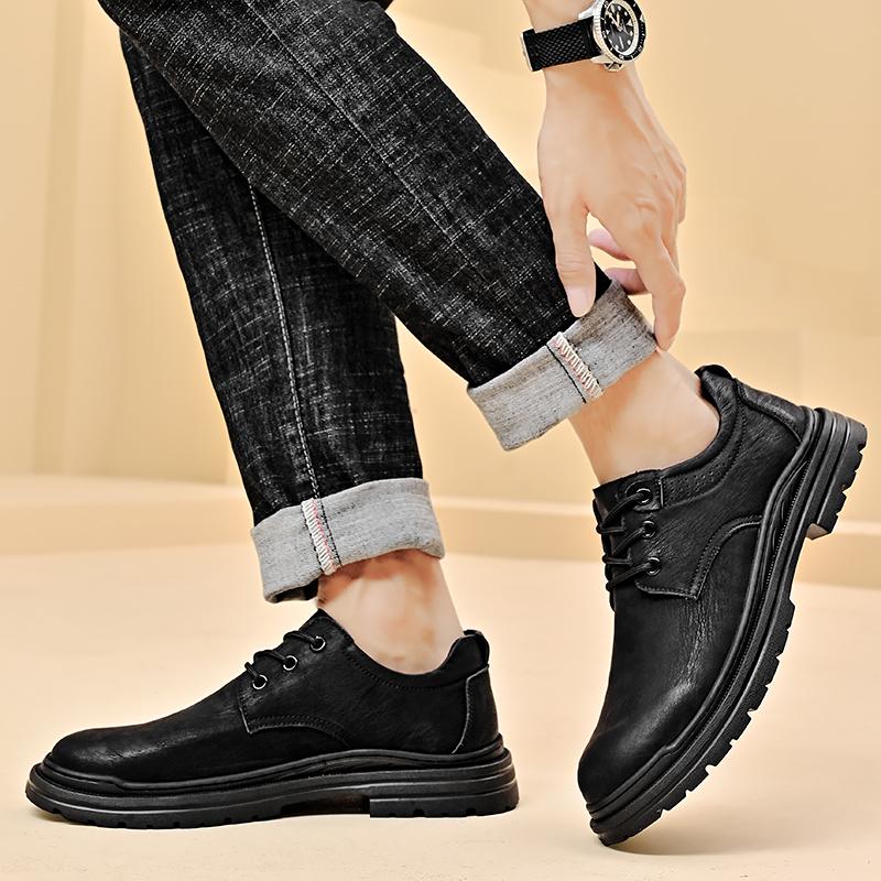 2026 New Genuine Leather Oxford Shoes Breathable Outdoor Sneakers Men Shoes Handmade Leather Shoes Casual Shoe Walking Shoes Men