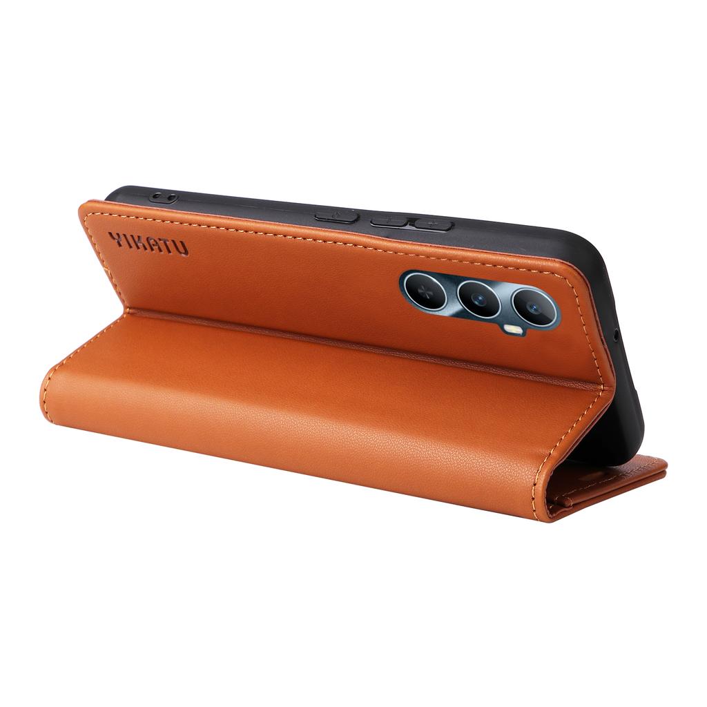 YIKATU YK-001 For Realme C65 4G Case Anti-Scratch Leather Wallet Phone Cover