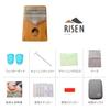 [RISEN LIFE] Illustration Kalimba Series: Mountains and Clouds, Acacia Wood, Natural Color, 17 Notes, C Key, Engraved Keys, Complete Set Included, Per