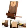 Elegant Album Display Shelf, Clear Acrylic Storage Stand Home Accessory with Solid Wood Base, Desktop Record Organizes
