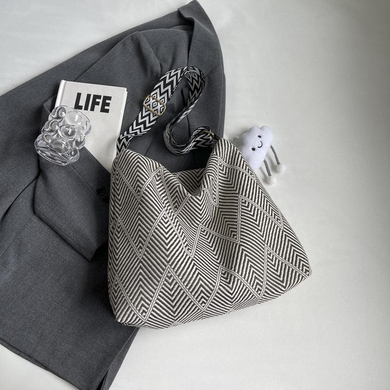 Women's Large Capacity Canvas Tote - 2025 New Summer Crossbody, Casual & Versatile for Students